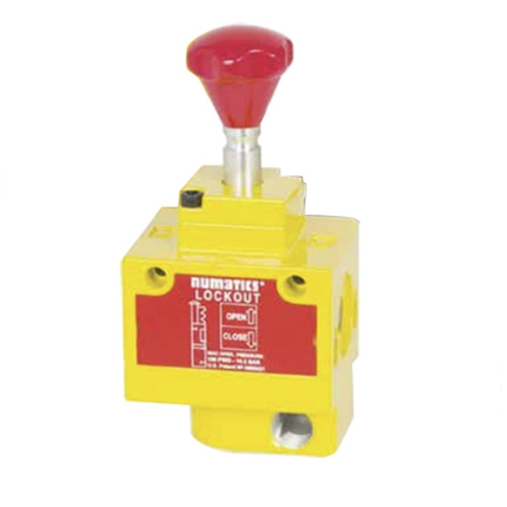 VT42N06ABY NUMATICS/AVENTICS SOL-START QUICK EXHAUST LOCKOUT VALVE 42 SERIES 3/4" NPT, MUFFLER, SCISSOR LOCK